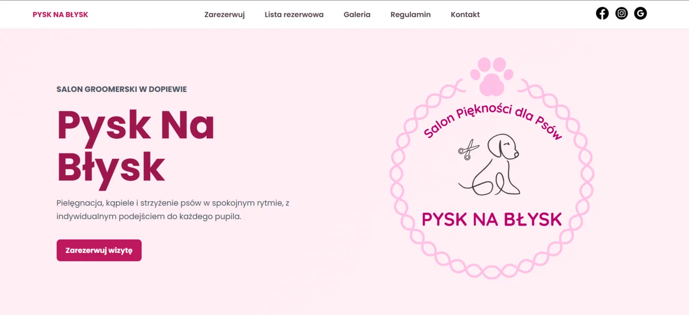 Podgląd strony Pysk Na Błysk